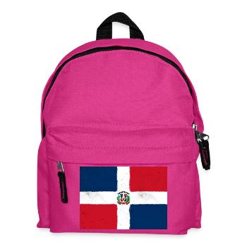 Flag of the Dominican Republic – Tropical Pride - Kids' Backpack - fuchsia - Front