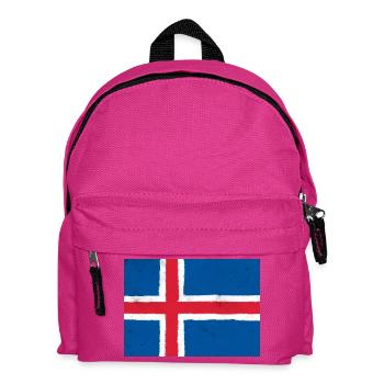 Drapeau de l’Islande - Sac à dos Enfant - fuchsia - Devant