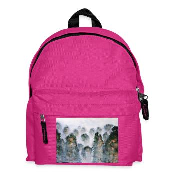 Forêt mystique Thailnad Montagnes Aquarelles - Sac à dos Enfant - fuchsia - Devant