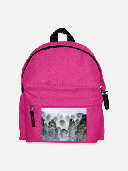 Mystischer Wald Thailnad Gebirge Aquarelle - Kinder Rucksack - Fuchsia