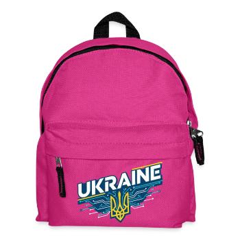 Ukrainian Circuit Trident Tee - Kids' Backpack - fuchsia - Front