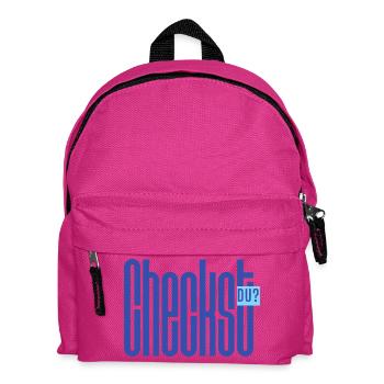 Checkst DU? Funny German Slang Shirt - Kinder Rucksack - Fuchsia - Vorne