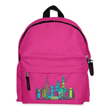 Shanghai City Skyline Oriental Pearl Line Art - Kids' Backpack - fuchsia - Front
