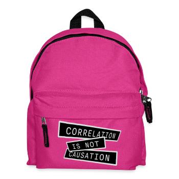 Correlation Is Not Causation Nerd Wissenschaft - Kinder Rucksack - Fuchsia - Vorne