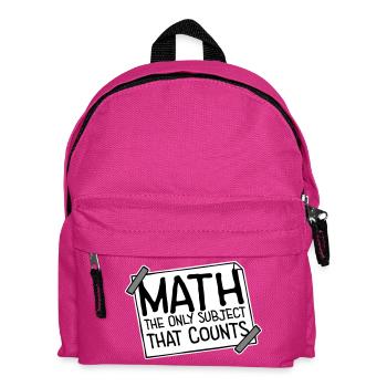 Math The Only Subject That Counts Nerd Mathe Logo - Kids' Backpack - fuchsia - Front