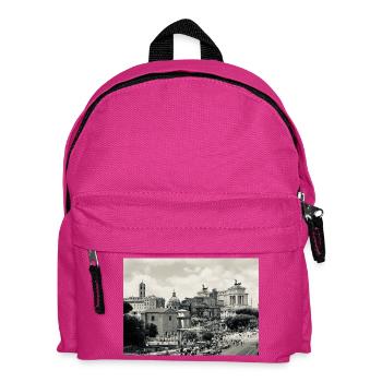 Rome sépia : Colisée et place - Sac à dos Enfant - fuchsia - Devant