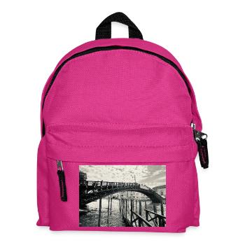 Pont vénitien noir et blanc sur l’eau - Sac à dos Enfant - fuchsia - Devant