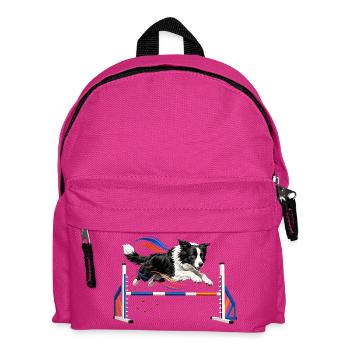 Dog Agility Colorful Jumps - Kids' Backpack - fuchsia - Front