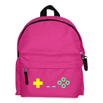 Gaming Controller Buttons Retro Vektor - Kinder Rucksack - Fuchsia - Vorne