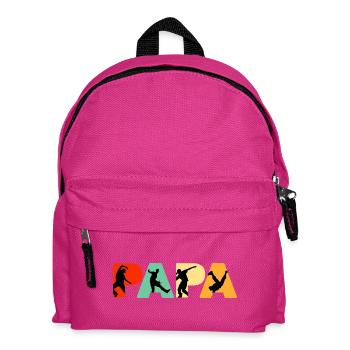 Papa Dancer Retro Street Dance Silhouette - Kids' Backpack - fuchsia - Front