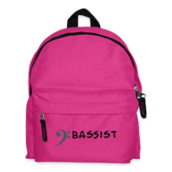 Je joue de la basse - Je suis bassiste - Sac à dos Enfant - fuchsia - Devant