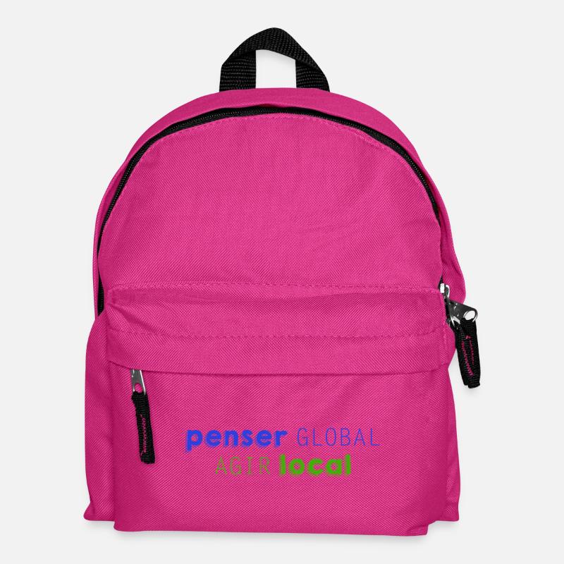 Think GLOBAL, Act LOCAL - Kids' Backpack - fuchsia