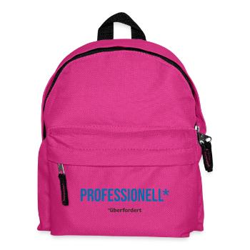 Professionell überfordert – lustiger Spruch - Kinder Rucksack - Fuchsia - Vorne