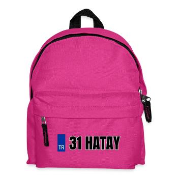 31 Hatay Kennzeichen | Türkisches Kennzeichen - Kinder Rucksack - Fuchsia - Vorne
