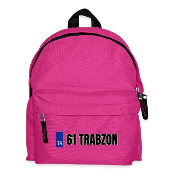 61 Trabzon Kennzeichen | Türkisches Kennzeichen - Kinder Rucksack - Fuchsia - Vorne