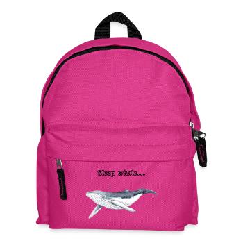 Wale gute Nächte - Sleep Zzz Wal - baleine - Kinder Rucksack - Fuchsia - Vorne