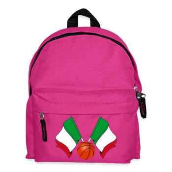 Deux Drapeaux Italiens Basket-ball Italie - Sac à dos Enfant - fuchsia - Devant