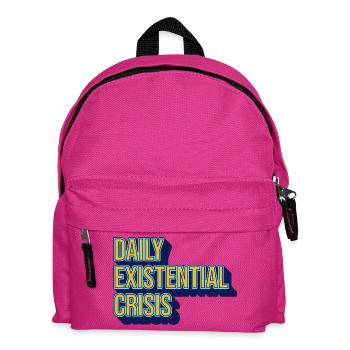 Tägliche Existenzkrise – Humor trifft Realität - Kinder Rucksack - Fuchsia - Vorne