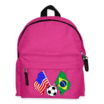 Fußball Brasilien gegen USA - Kinder Rucksack - Fuchsia - Vorne