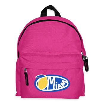 Lemon Yum Blue Retro Oval Logo - Kinder Rucksack - Fuchsia - Vorne