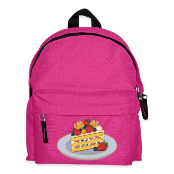 Fruity cake slice with berries - Kids' Backpack - fuchsia - Front