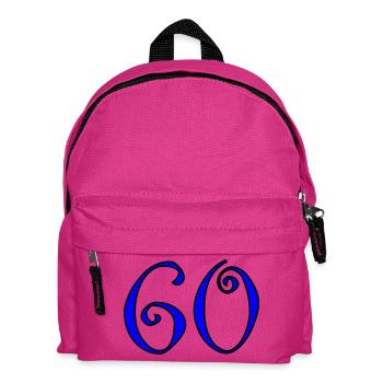 60. 60 ANS. 60e ANNIVERSAIRE. ANNIVERSAIRE 60 ANS. - Sac à dos Enfant - fuchsia - Devant