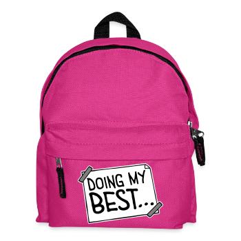 Doing My Best Lustig Ehrlich Motivational Spruch - Kinder Rucksack - Fuchsia - Vorne