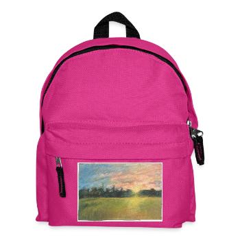Prairie au coucher du soleil - Sac à dos Enfant - fuchsia - Devant