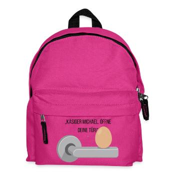 Käsiger Michael T-Shirt - Kinder Rucksack - Fuchsia - Vorne