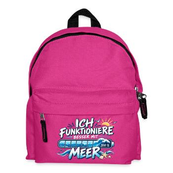 MeerPower: Voll Aufgeladen - Kinder Rucksack - Fuchsia - Vorne