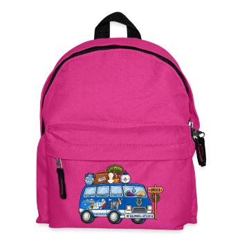 Griechenland Camper Wohnmobil - Kinder Rucksack - Fuchsia - Vorne