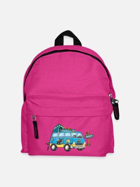 Schweden Camper Wohnmobil - Kinder Rucksack - Fuchsia