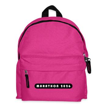 Marathon 2026 Schriftzug - Kinder Rucksack - Fuchsia - Vorne