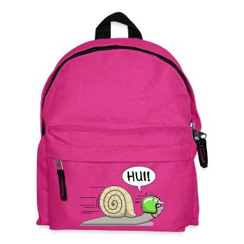 Racing snail - now also in green - Kids' Backpack - fuchsia - Front