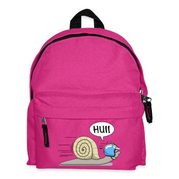 Rennschnecke - jetzt auch in blau - Kinder Rucksack - Fuchsia - Vorne