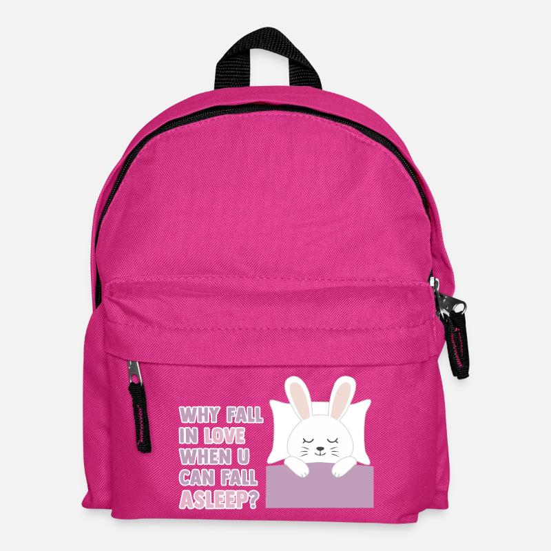 Why fall in love when you can fall asleep? - Kinder Rucksack - Fuchsia
