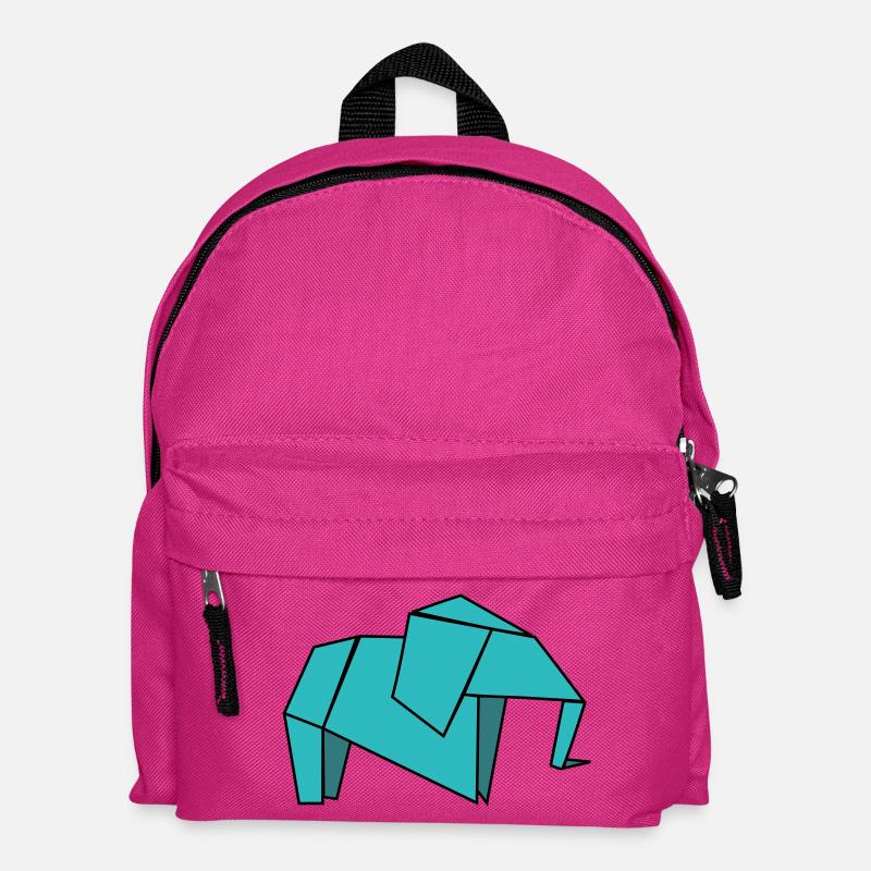 Origami Elephant - Kinder Rucksack - Fuchsia