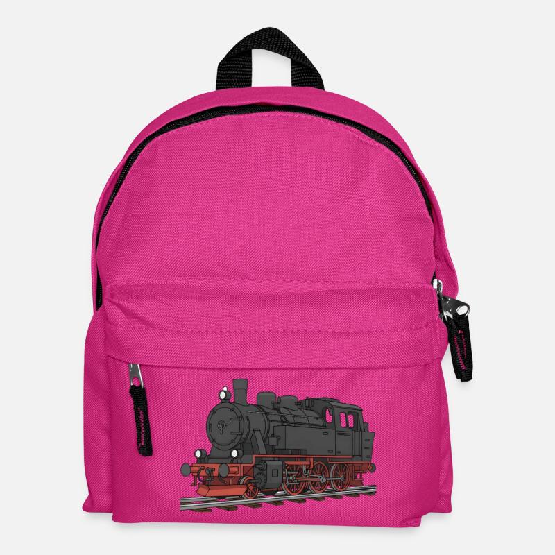 Lok Lokomotive Eisenbahn - Kinder Rucksack - Fuchsia