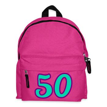 50. 50 ANS. 50e ANNIVERSAIRE. ANNIVERSAIRE 50 ANS. - Sac à dos Enfant - fuchsia - Devant