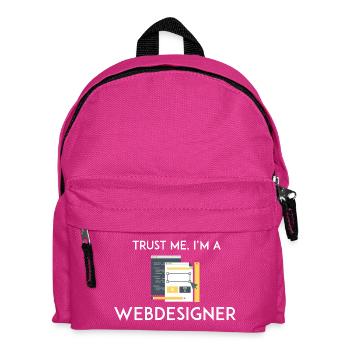 Trust Me I'm a Webdesigner - Kids' Backpack - fuchsia - Front