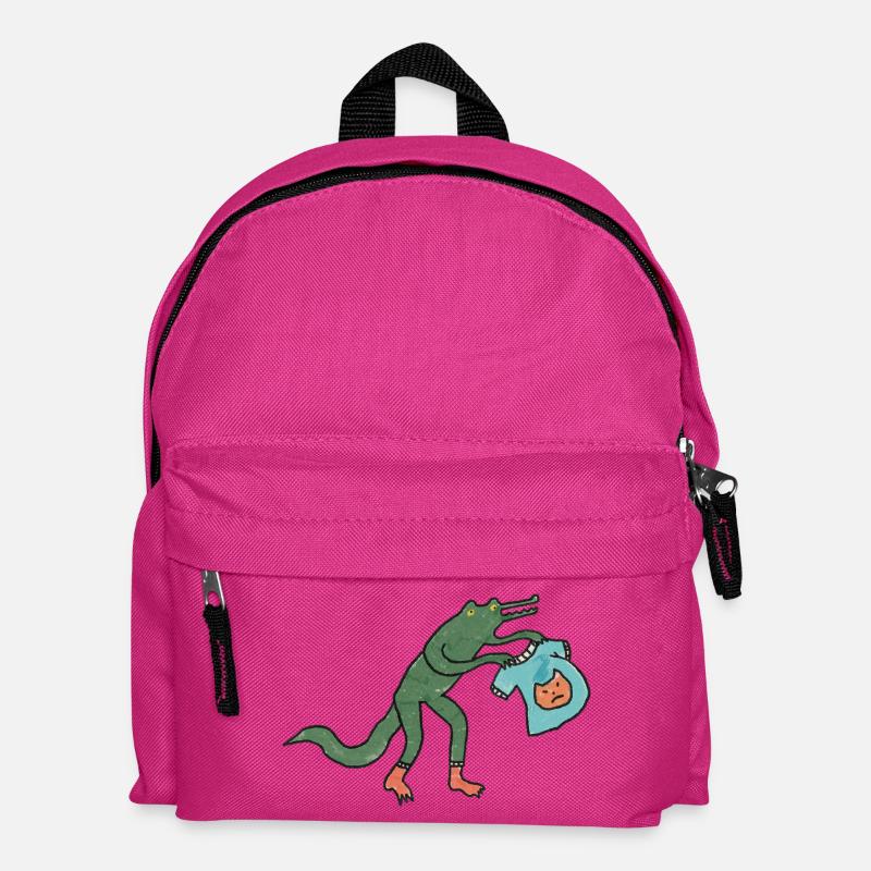 Kroko_mit_shirt - Kinder Rucksack - Fuchsia