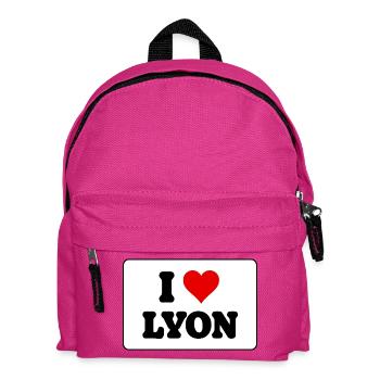 Ich liebe Lyon, ich liebe Lyon – Amour Ville - Kinder Rucksack - Fuchsia - Vorne