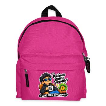 Cool Investor – Langfristige Geduld und Wohlstand - Kinder Rucksack - Fuchsia - Vorne