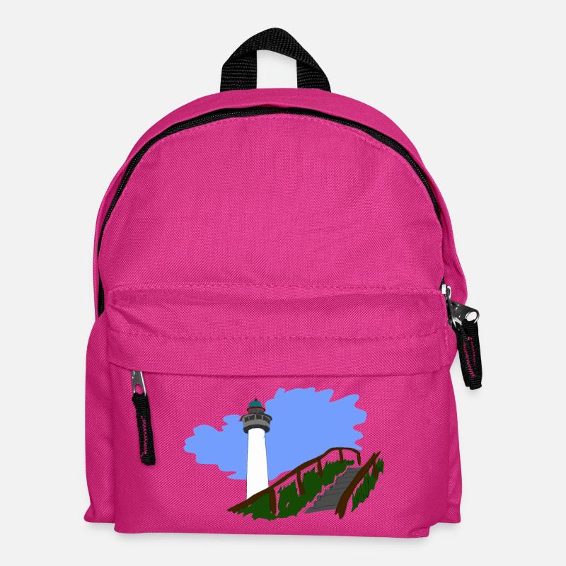 Leuchtturm Egmond - Kinder Rucksack - Fuchsia