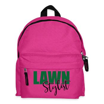 Mowing the lawn - Kids' Backpack - fuchsia - Front