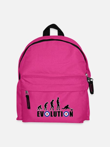 EVOLUTION CURLING Eisstockschießen Geschenk Winter - Kinder Rucksack - Fuchsia