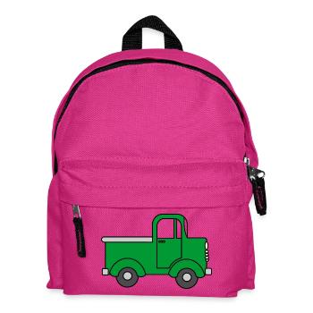 Camion vert joyeux, voiture jouet - Sac à dos Enfant - fuchsia - Devant