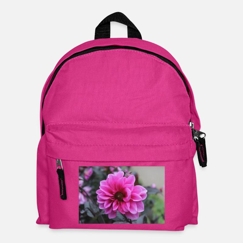 Dahlie pink rosa Blüte ,Blume - Kinder Rucksack - Fuchsia