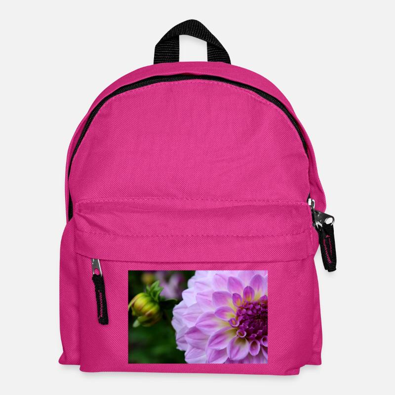 Dahlie pink rosa violett Blüte ,Blume - Kinder Rucksack - Fuchsia