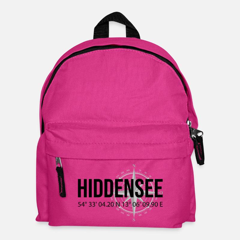 Koordinaten Hiddensee - Kinder Rucksack - Fuchsia